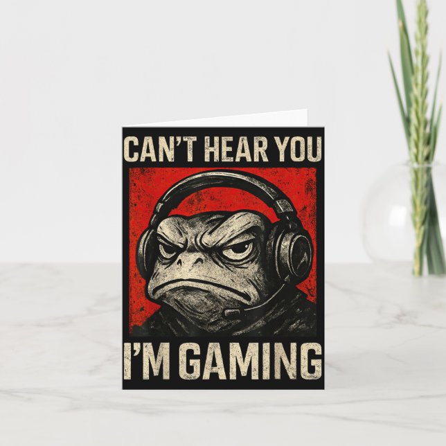 Funny Gamer Mpy Frog Art Men Women Boys Video Gami Kort (Framsida)