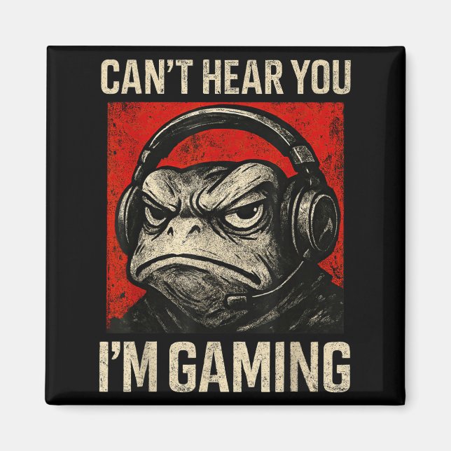 Funny Gamer Mpy Frog Art Men Women Boys Video Gami Magnet (Framsidan)