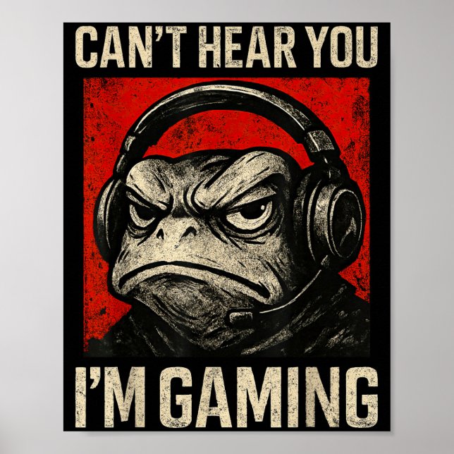 Funny Gamer Mpy Frog Art Men Women Boys Video Gami Poster (Framsidan)