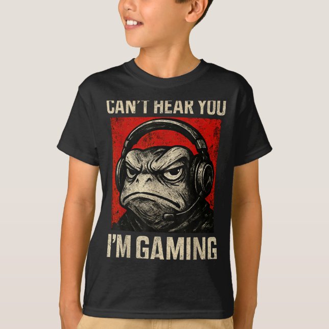 Funny Gamer Mpy Frog Art Men Women Boys Video Gami T Shirt (Framsida)