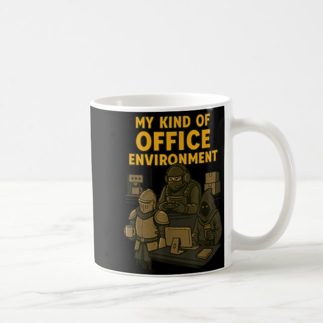 Funny Gamer Office Work Sarcasm Gamer Nerd Office  Kaffemugg (Höger)