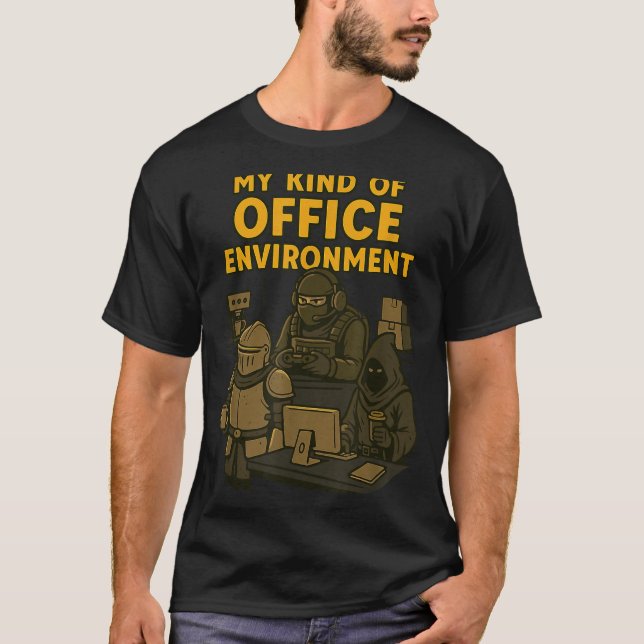 Funny Gamer Office Work Sarcasm Gamer Nerd Office  T Shirt (Framsida)