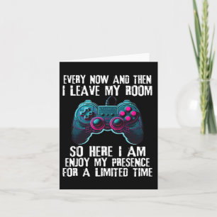 Funny Gamer Ord for Boys Tonåringar Video Game Gam Kort