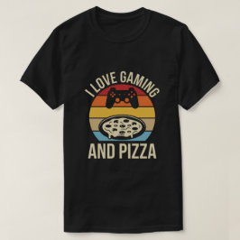 Funny Gamer Pizza Gaming Video Game Enthusiast Boy T Shirt