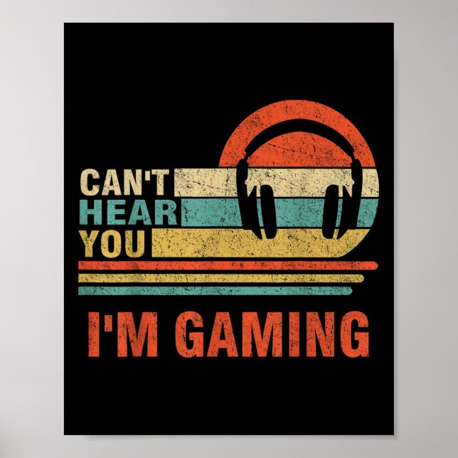 Funny Gamer-presentheadset kan inte höra dig att j Poster (Framsidan)