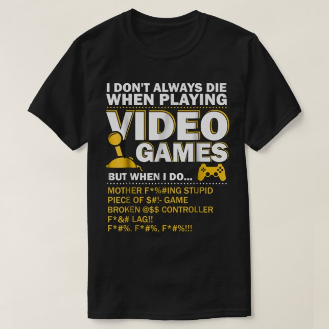 Funny Gamer Rage Quote | Video Game Humor T Shirt (Design framsida)