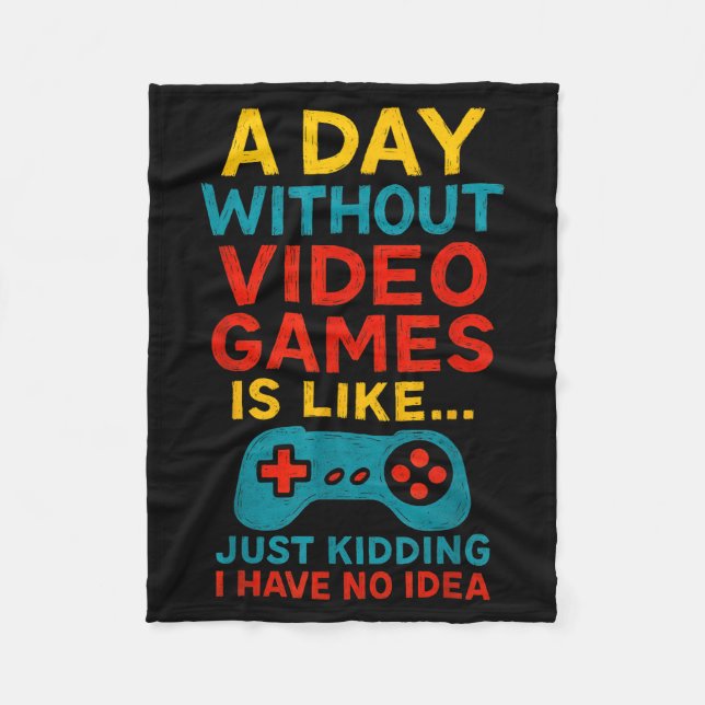 Funny Gamer Saying Graphic Tee Men Boys Teens Vide Fleecefilt (Framsidan)