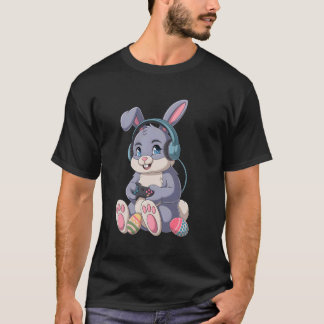 Funny Gaming Bunny Easter Gamer Rabbit Video Game  T Shirt