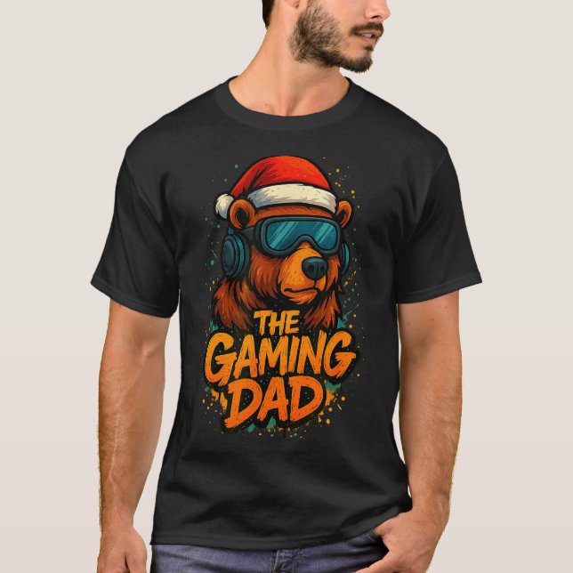 Funny Gaming Dad Christmas Outfit Gamer Gift  T Shirt (Framsida)