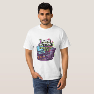 Funny Gaming Meme Illustration – Neon Gamer Quote  T Shirt