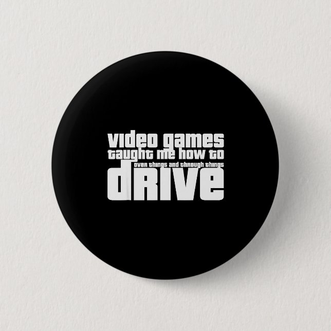 Funny Gaming New Driver Video Game Driving Instruc Knapp (Framsida)