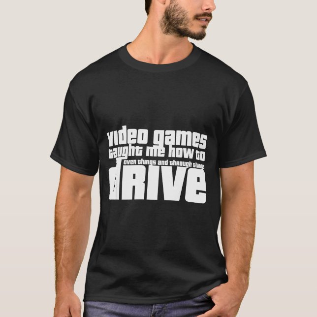 Funny Gaming New Driver Video Game Driving Instruc T Shirt (Framsida)