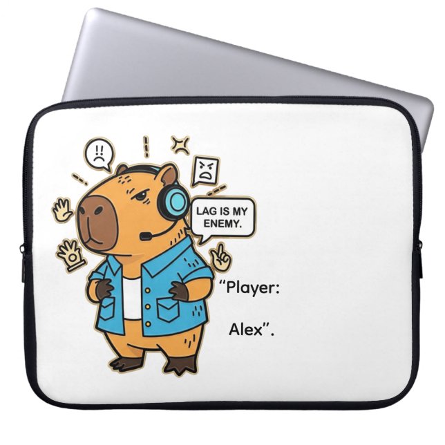 Funny Gaming Tablet Case – Lag Is My Enemy Design Laptop Fodral (Framsidan)