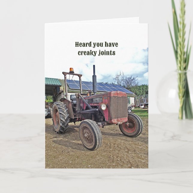 Funny gammal traktor Farmer får bra hip Knekirurgi Kort (Framsida)