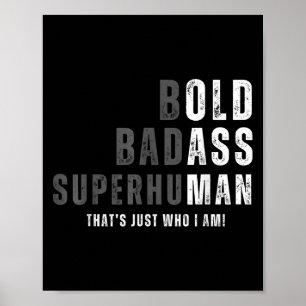 Funny Gamny Man Gag Fars dag Birthday Poster