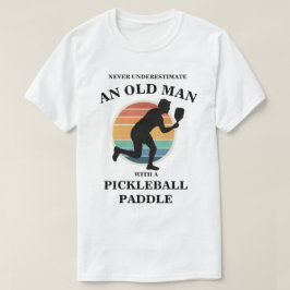 Funny Gamny Man Pickleball Paddle Player Retro T Shirt