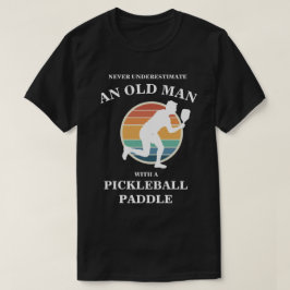 Funny Gamny Man Pickleball Paddle Player Retro T Shirt