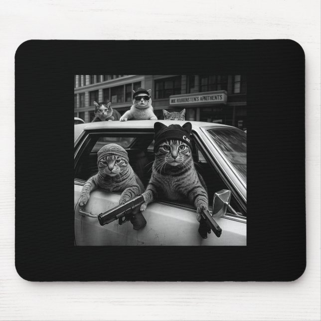 Funny Gangster Cats Men Women Lover Cat Street Gra Musmatta (Framsidan)