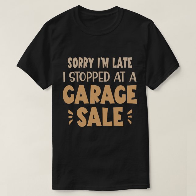 Funny Garage Sale T-Shirt, Black & Tan T Shirt (Design framsida)