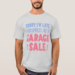 Funny Garage Sale T-Shirt, Lavender och Rosa T-Shi T Shirt