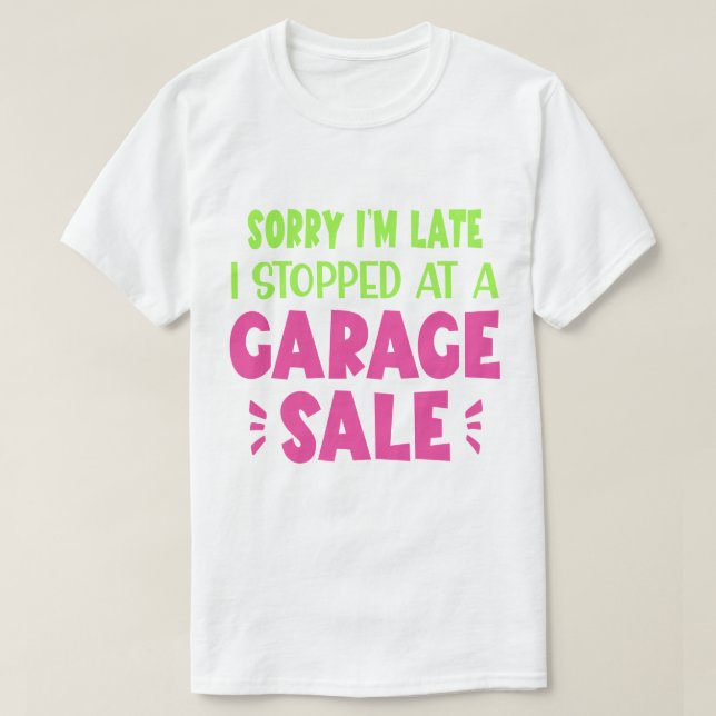Funny Garage Sale T-Shirt, Neon T Shirt (Design framsida)