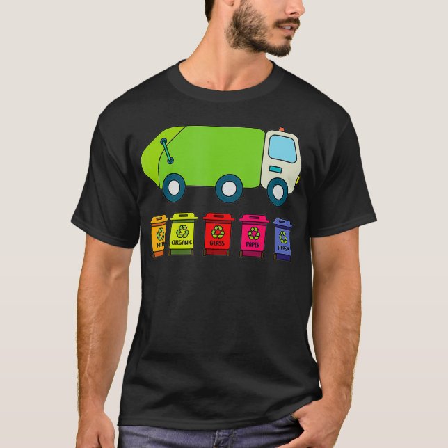 Funny Garbage man shirts Environmental Gifts Recyc T Shirt (Framsida)