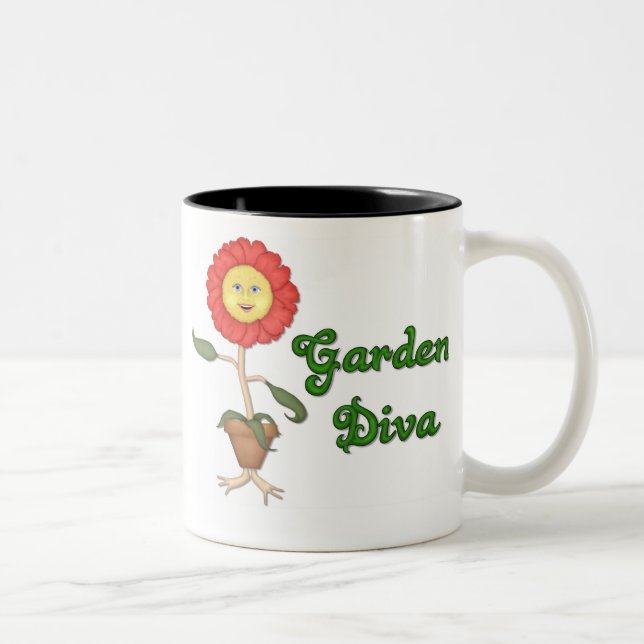 Funny Garden Diva Två-Tonad Mugg (Höger)