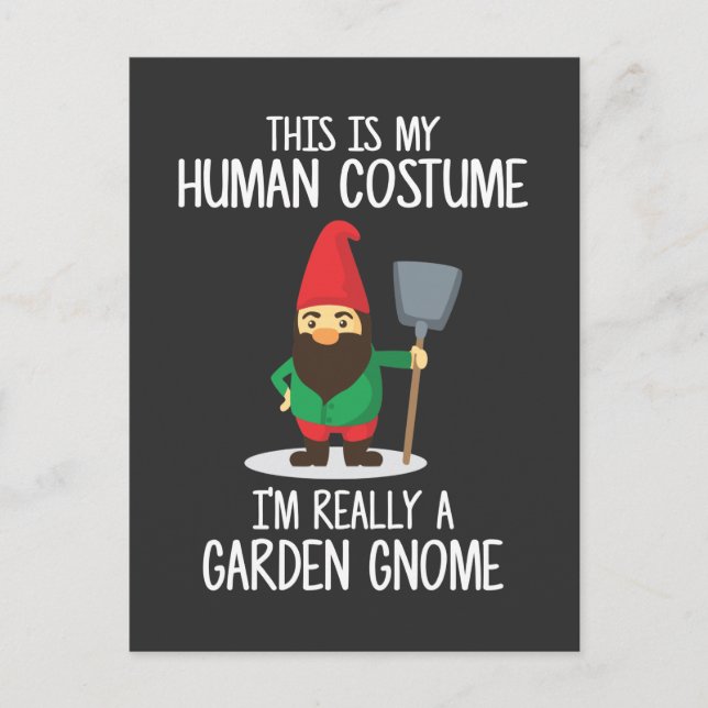 Funny Garden Gnome  Gnomies Enthusiast Vykort (Framsida)