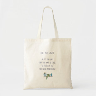 Funny Garden Plant Killer Joke Planter Humor Tote Tygkasse