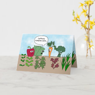 Funny Garden Vegetables Birthday Pun for Vegan Kort