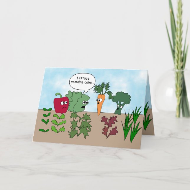Funny Garden Vegetables Pun Surgery Kort (Framsida)
