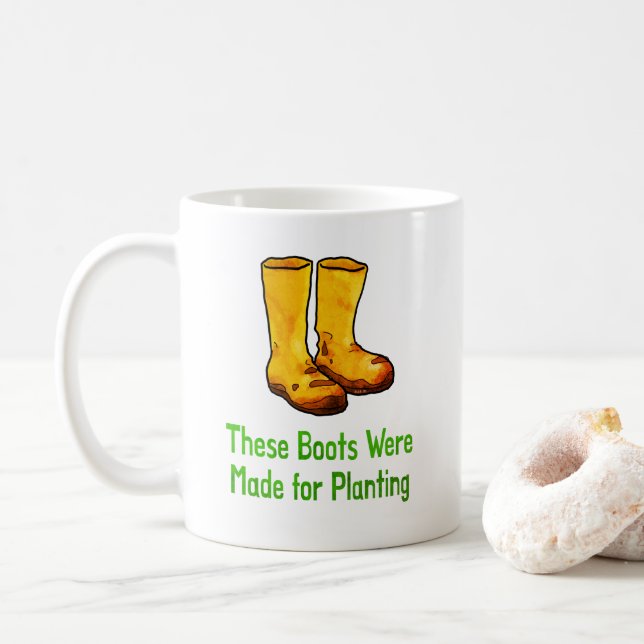 Funny Gardening Boots Made For Planting Kaffemugg (Med munk)