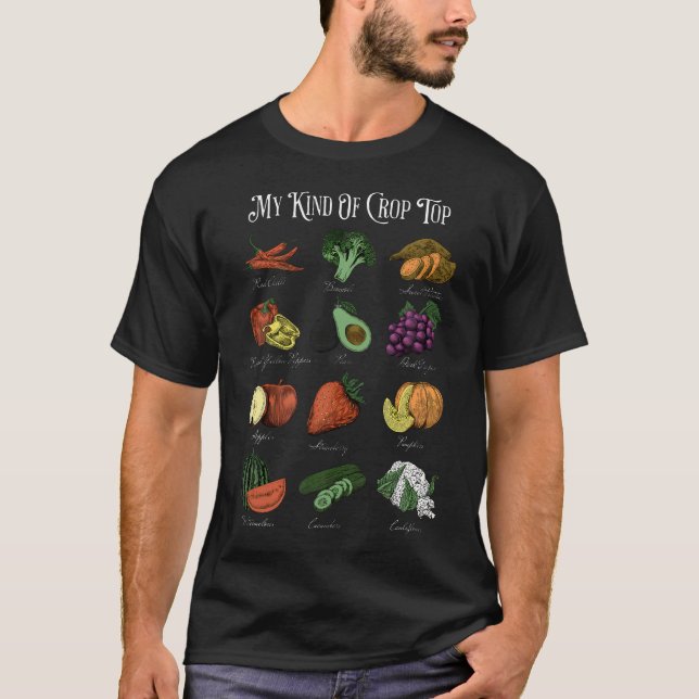 Funny Gardening Vegetable Garden My Kind Of Crop T Shirt (Framsida)