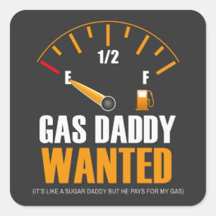 Funny Gas Pris Tittar för Gas Pappa Fyrkantigt Klistermärke