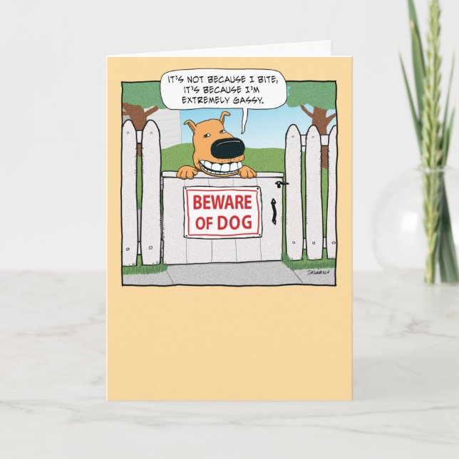 Funny Gassy Farty Hund Birthday Kort (Framsida)