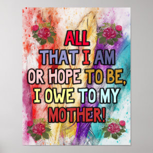 Funny gåva till Mamma Lustigt citat till Mamma Poster