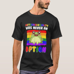 Funny Gay Frog HBT Flagga Rainbow Pride Frog Kawai T Shirt