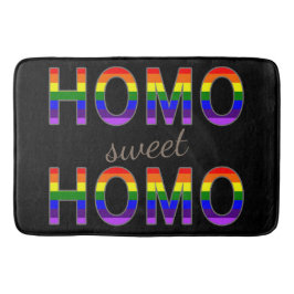Funny Gay Homo Sweet Homo Rainbow Färg Badrumsmatta