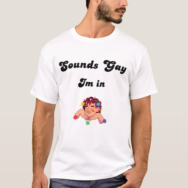 Funny gay humor t-shirt (Framsida)