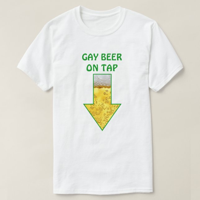 Funny Gay Joke Beer Party Klubb T-shirt (Design framsida)