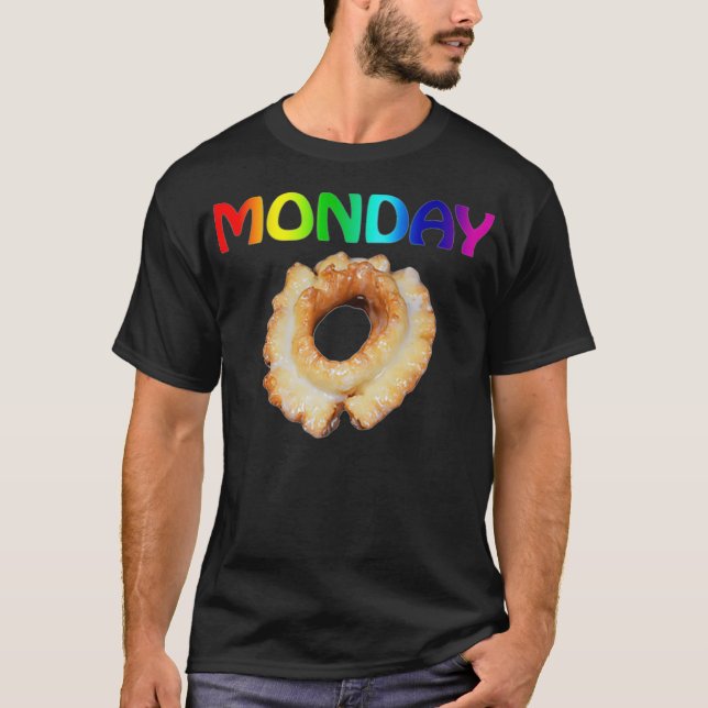 Funny Gay måndag, Doughnut Meme LGBTQ Pride månad  T Shirt (Framsida)