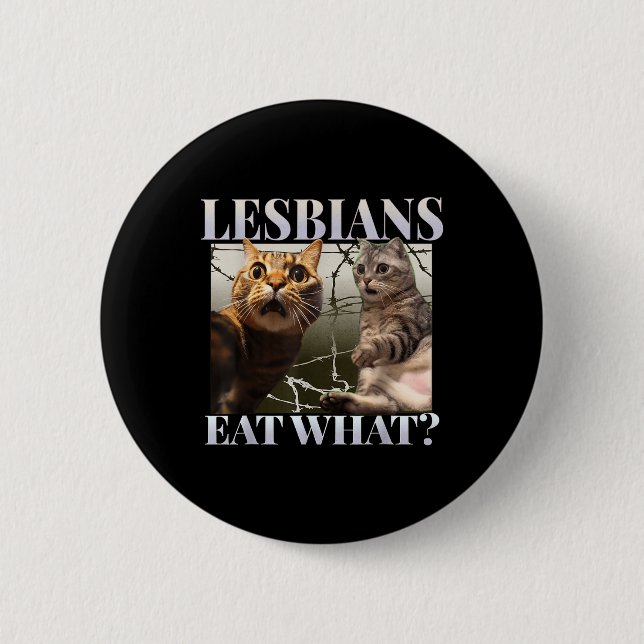 Funny Gay pride Lesbisk Eat What Queer Lgbtq Blac Knapp (Framsida)