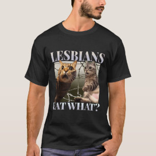 Funny Gay pride Lesbisk Eat What Queer Lgbtq Blac T Shirt