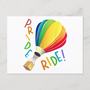 Funny Gay pride Luftballong Rainbow Ride Gays Vykort