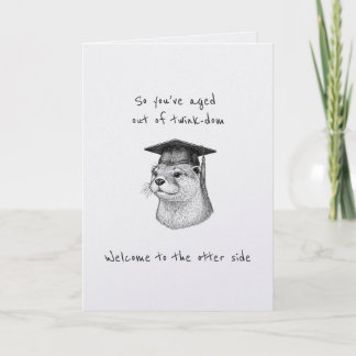 Funny Gay Twink 30th Otter Birthday Card punny Kort