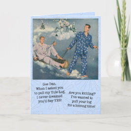 Funny Gay Yule-loggkort Helgkort