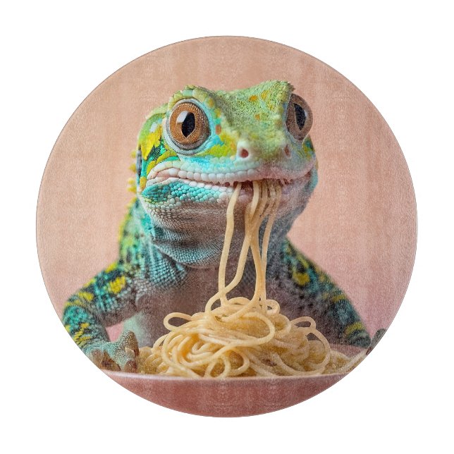 Funny Gecko Eating Spaghetti (Framsidan)