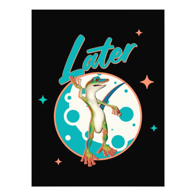 Funny Gecko Later Fototryck (Framsidan)