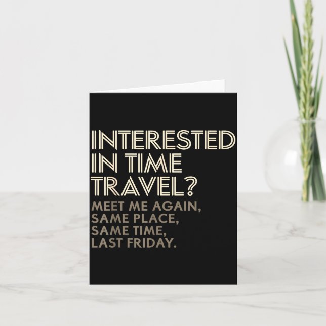 Funny Geek Gift Time Travel Paradox  Kort (Framsida)