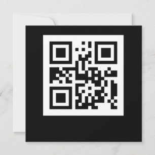 Funny Geek Human QR Code Barcode Scanner Inbjudningar